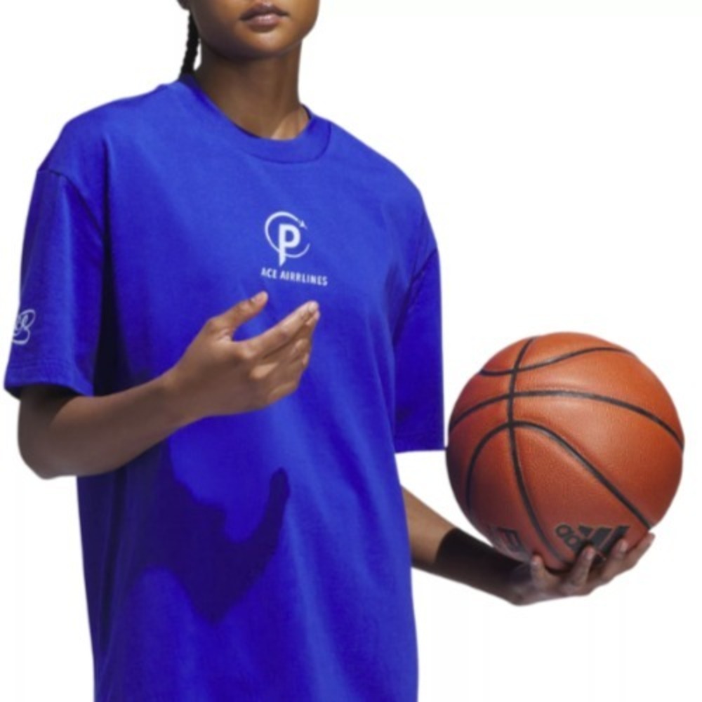 adidas Women's Size S - Candace Parker Exhibit Select Airr Tee Blue  MSRP ($45)